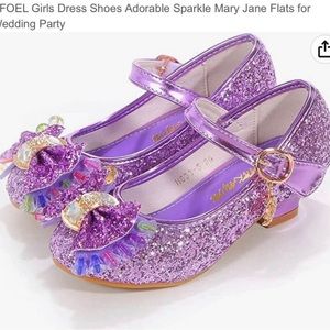 girls sparkle mary jane flats